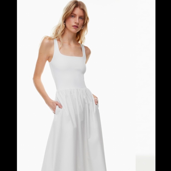NEW ARITZIA REVIVE DRESS BABATON IN WHITE XXS NWT SOLD OUT ONLINE - Picture 4 of 9